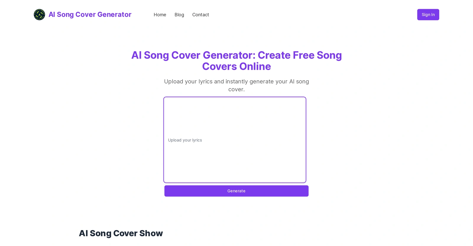 AI-Song-Cover-Generator