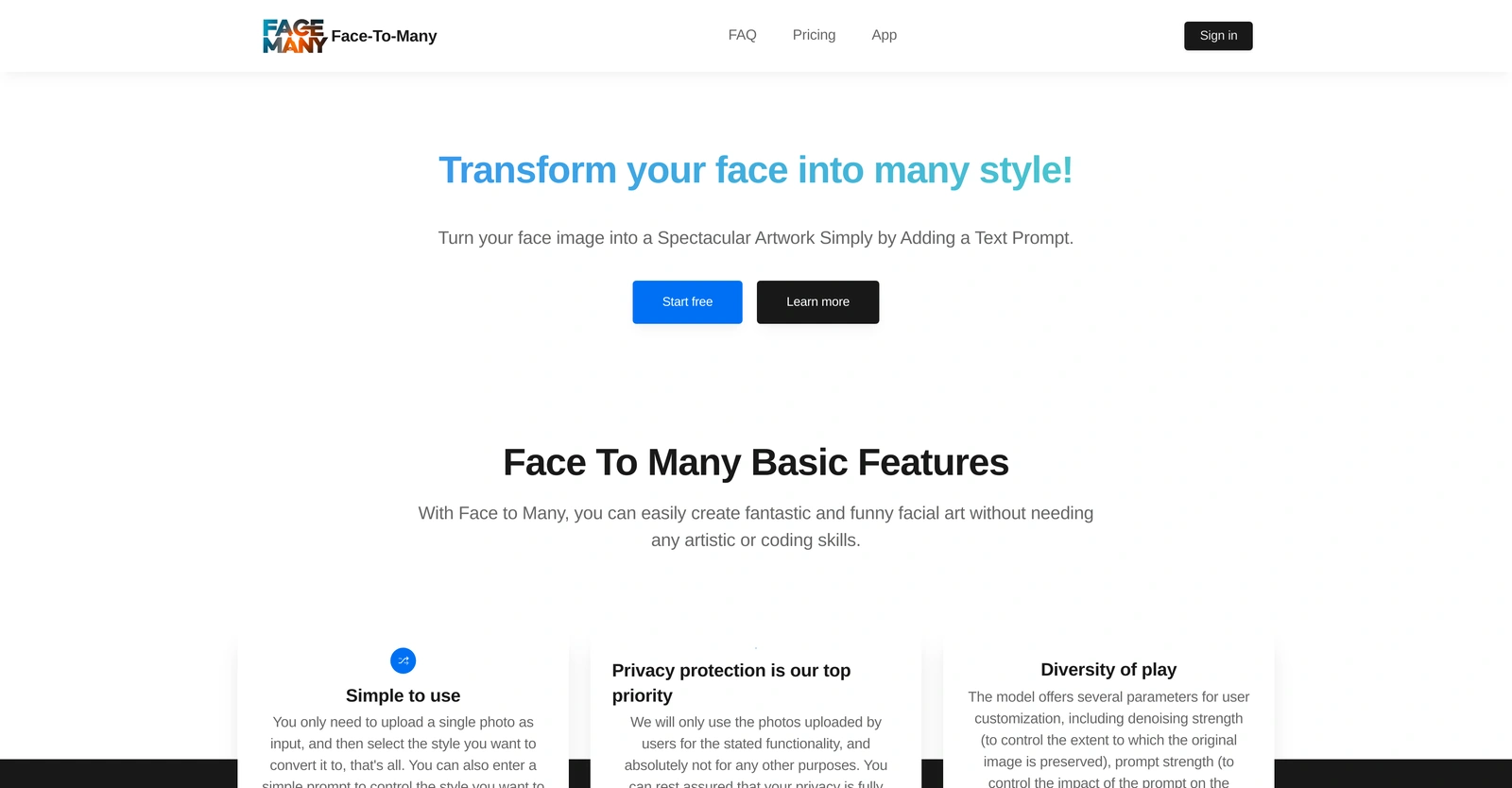 Face-to-Many