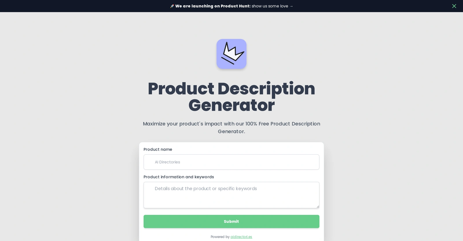 Product-Description-Generator-by-AIDirectories