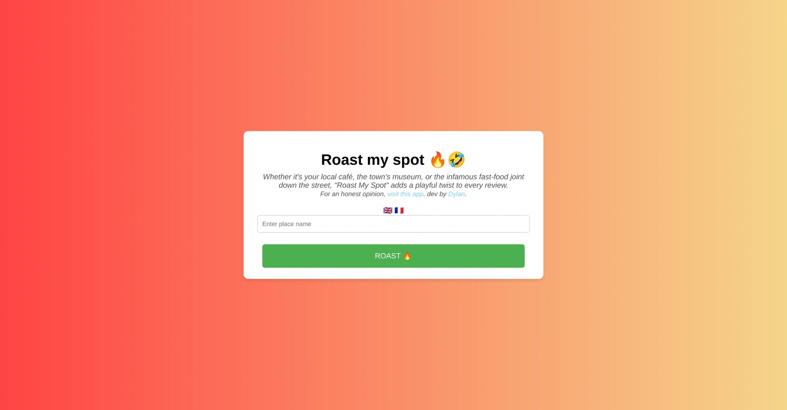 Roast-My-Spot