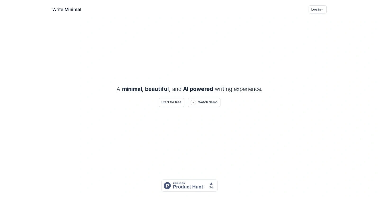 Write-Minimal